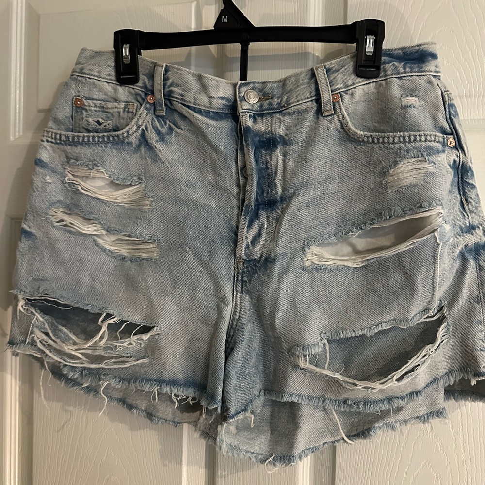 We The Free Blue Vintage-Inspired Jean Shorts